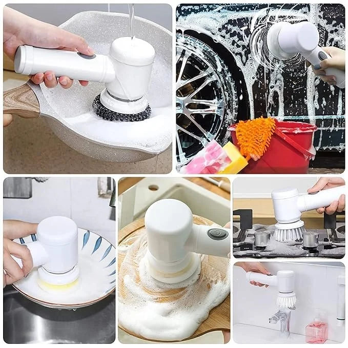 5-in-1 Electric Magic Brush – Multifunctional Cleaning Tool for Home